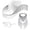 White, variant on Women's Cowboy Hat Set with Bandana and Heart-Shaped Sunglasses, Cowboy Hat Rhinestone Fringe Wide Brim Disco Cowboy Hat Pink
