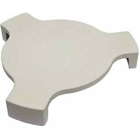 WYH Big Green Egg Plate Setter Heat Deflector with 3 Legs, Setter, Smoking Stone for 18 in Large Grill, Kamado Chargriller Akorn Kamado, White