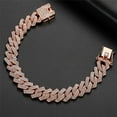 thumbnail image 6 of 14mm Cuban Link Bracelet For Men Women Silver/Gold/Rose Gold Bracelets Iced Out Miami Cuban Bracelet Hip Hop Jewelry Gift, 6 of 10