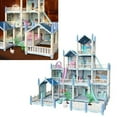 thumbnail image 3 of Juego de casa, casa de muñecas de 14 habitaciones, casa de muñecas luminosa, casa de princesa con muebles, durabilidad probada en el tiempo, 3 of 12