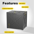 thumbnail image 3 of fazzn 32 Gallon Resin Deck Box Waterproof Outdoor Storage Box for Patio Furniture Pool Accessories Indoor Storage for Cushion Garden Tools (Black), 3 of 7