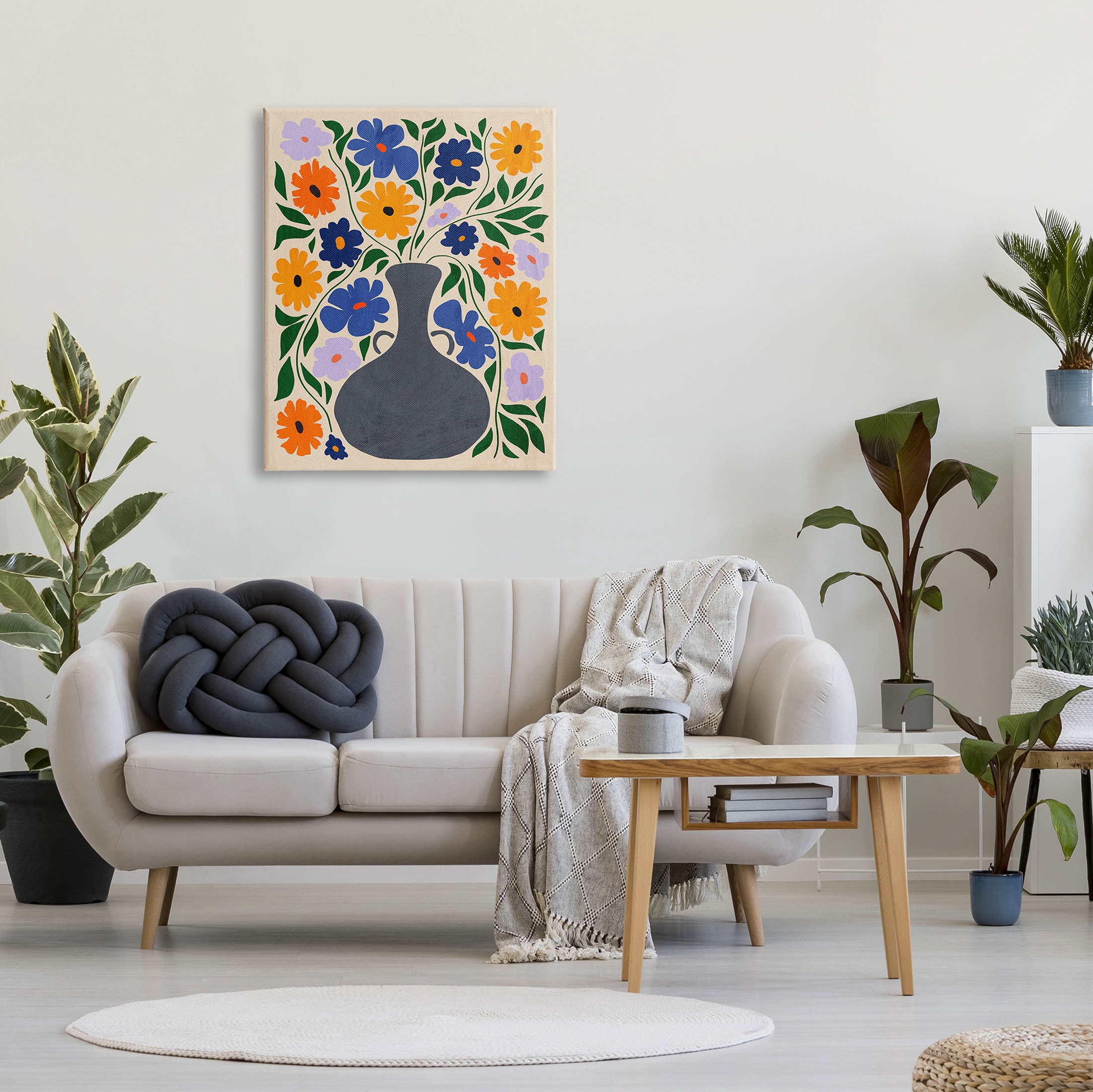 Stupell Industries Contemporary Daisies Flower Pot Graphic Art Gallery Wrapped Canvas Print Wall Art, Design by Ziwei Li