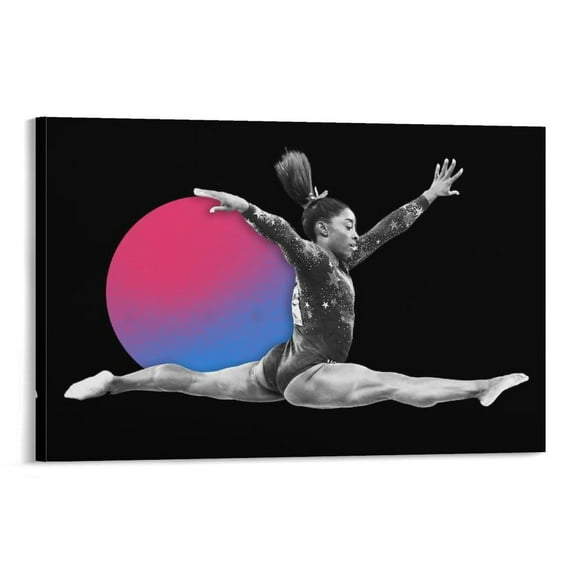 Simone Biles Sports Sexy USA Gymnastics Athlete Poster Canvas Wall Art Prints Poster Gifts Photo Picture Painting Posters Room Decor Home Decorative 08x12inch(20x30cm)