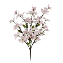 Mainstays 22 inch Artificial Dogwood Bush, Light Pink Color