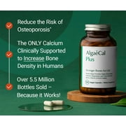 AlgaeCal Plus - Plant-Based Calcium with Vitamin D, K2-MK7 for Women & Men, Clinically Supported to Increase Bone Density, 1-Month Supply