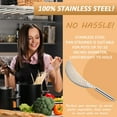 thumbnail image 4 of 2 Pieces Pot Strainer Stainless Steel Crescent Pot Strainer Colander Pasta Drainer with Handle Pasta Strainer Pan Pot Strainer with Recessed Hand Grips Suitable for Different Sizes Up to 10 Inches, 4 of 5
