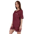 thumbnail image 4 of Inkmeso Solid&nbsp;Short Nightwear Set For Womens Short Sleeves&nbsp;Top and Shorts 2Pcs&nbsp;Loungewear, 4 of 7