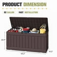 thumbnail image 6 of Homall 82 Gallon Outdoor Storage in Resin Deck Box Lockable Deck Box, Brown, 6 of 7