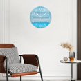 thumbnail image 3 of Personalized Wall Clock Non-Ticking Silent Clocks Battery Operated Round Clocks Decorative for Bathroom,Office-Light Blue Wooden Background With Horizontal Planks Of Wood(12inch), 3 of 4