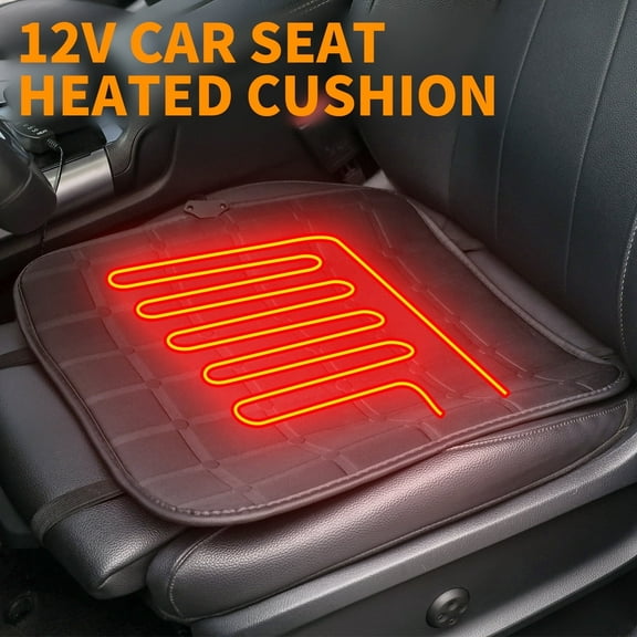XUKEY  12V Heated Car Seat Cover Cushion Universal Front Seat Driver Passenger Warming  Pad