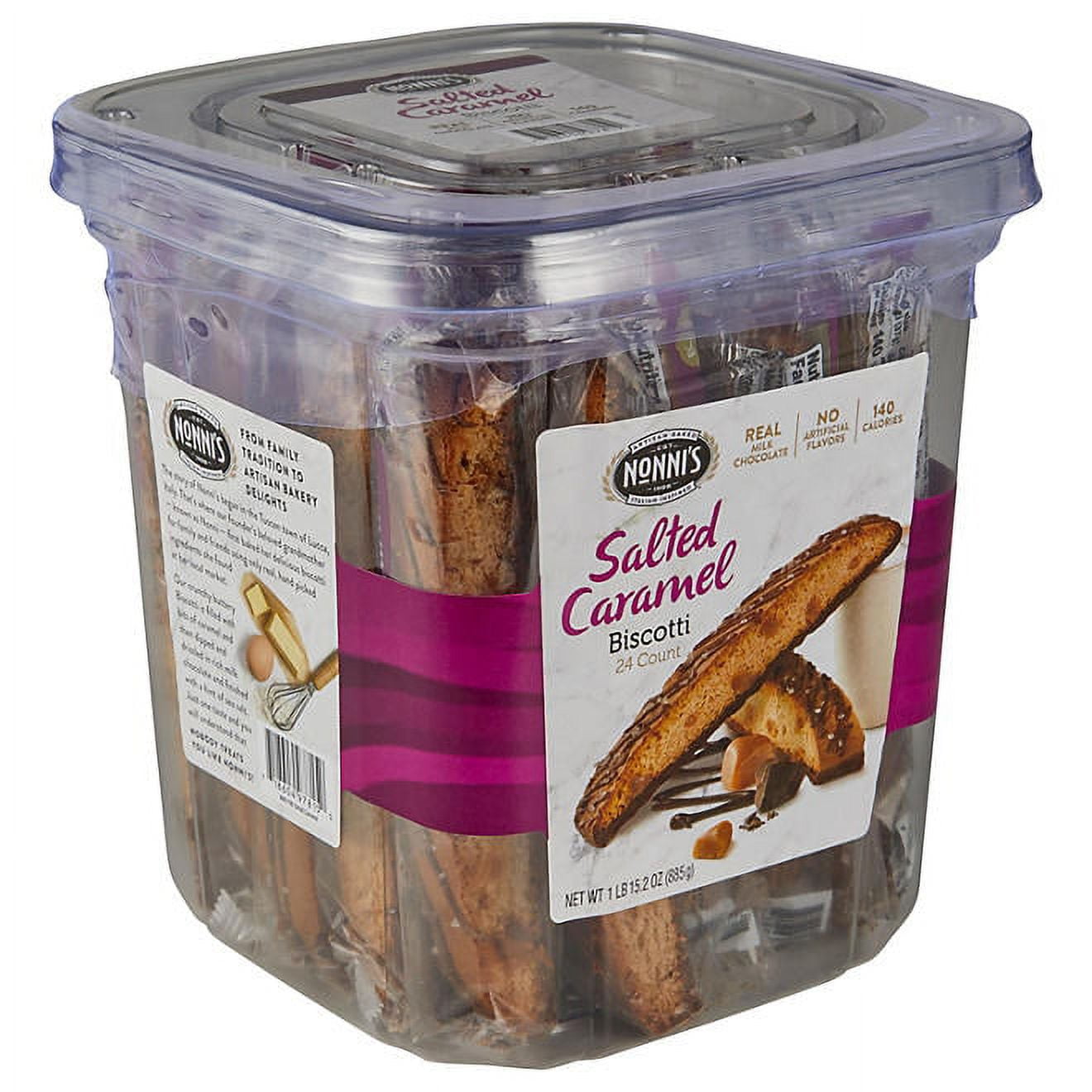 nonnis salted caramel biscotti 24 ct
