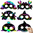 thumbnail image 1 of Máscaras antiarañazos WATINC Ocean Animals para niños, 30 unidades a partir de 3 años, 1 of 8