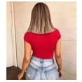 thumbnail image 3 of Body Escote Cuadrado Manga Corta Mujer Panti Blusa Elegante, 3 of 7