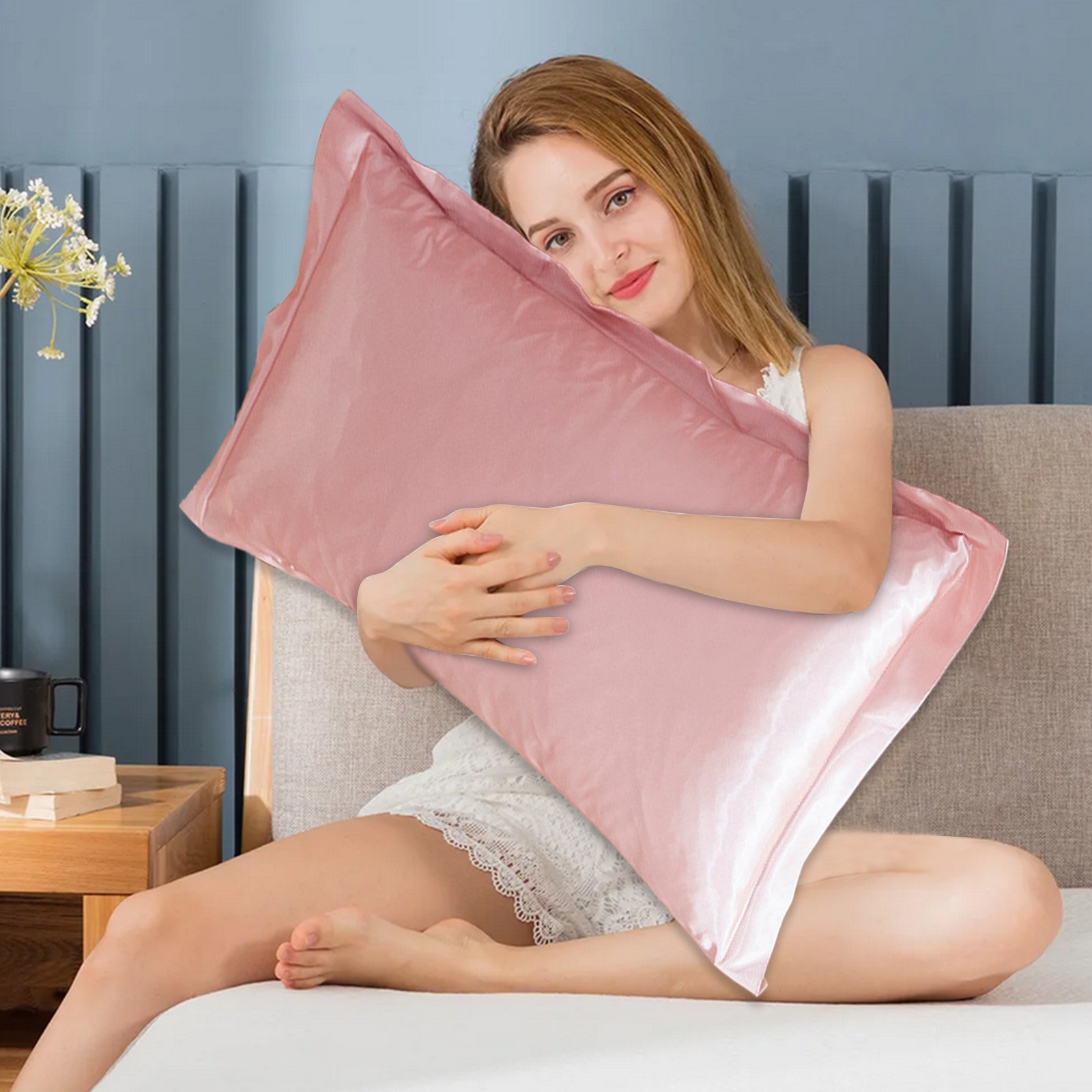 Noarlalf Body Pillow Case Solid Color Silk Pillowcase Silk No Zipper Envelope Pillow Pillow Cover King Pillow Case 20 20 1 Walmart