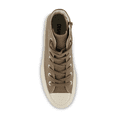 thumbnail image 3 of Cushionaire Vespa Women's Chunky Canvas High Top Sneakers with Memory Foam and Side Zipper, Platform Lug Sole Fashion Shoes for Women, 3 of 5