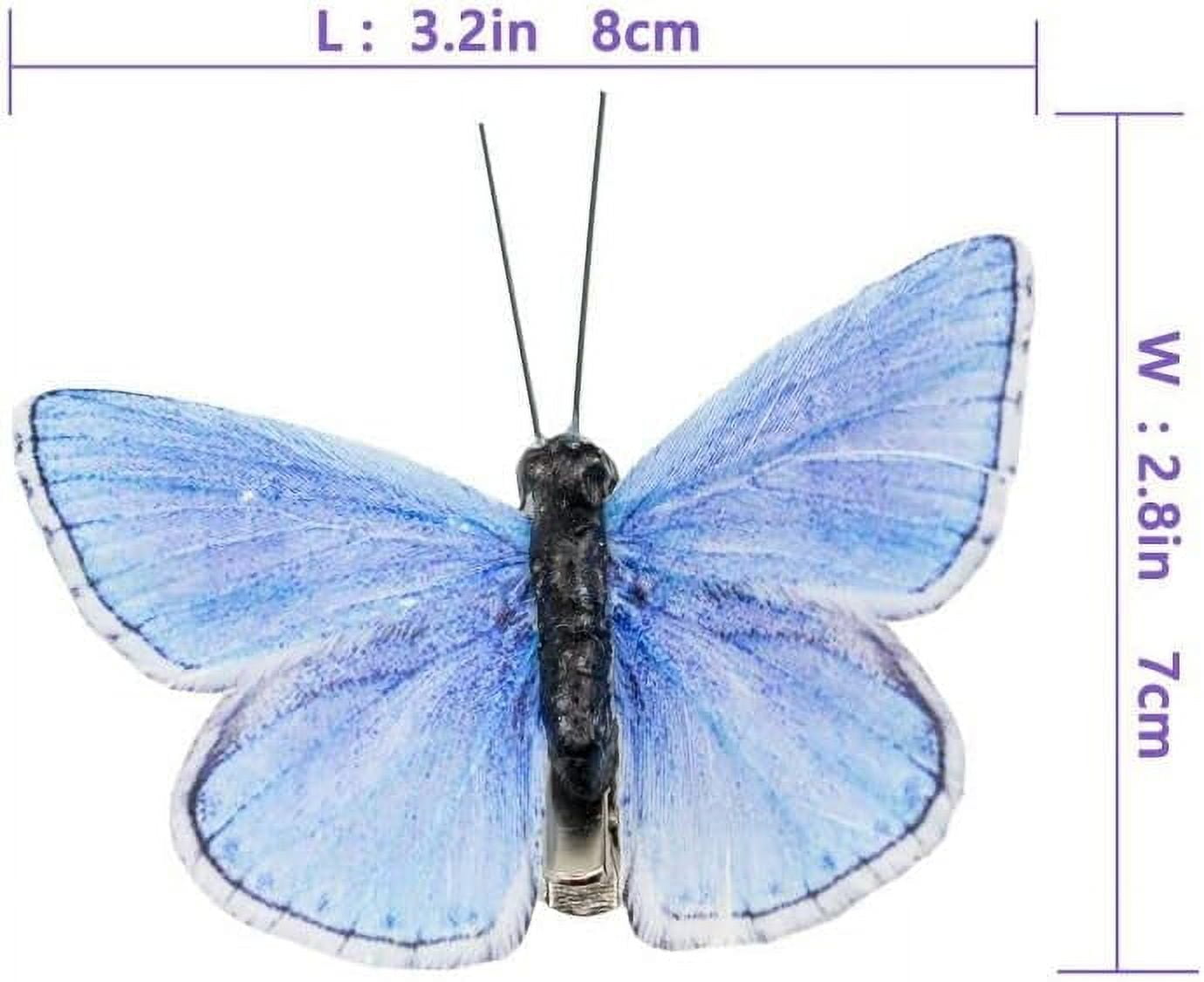 Berfutall-Artificial Feather 3D Butterfly Party Decorations Set of 12 Color Ornaments for Christmas Tree(C)…