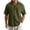 Army Green, variant on Mens Big and Tall Button Down Shirts Gauze Short Sleeve Collared Shirt Regular Fit Summer Casual Work Clothes Casual Textured Tops,Khaki,XXXL