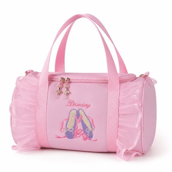 FLORNIX Kids Dance Bag Gymnastics Bag - Little Girls Duffle Bags - Dance Bags for Girls