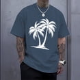 thumbnail image 5 of adaychics Vacation T Shirts for Men Palm Tree Round Neck Short Sleeve Tropical T Shirt Casual Holiday Tops for Vacation, 5 of 10