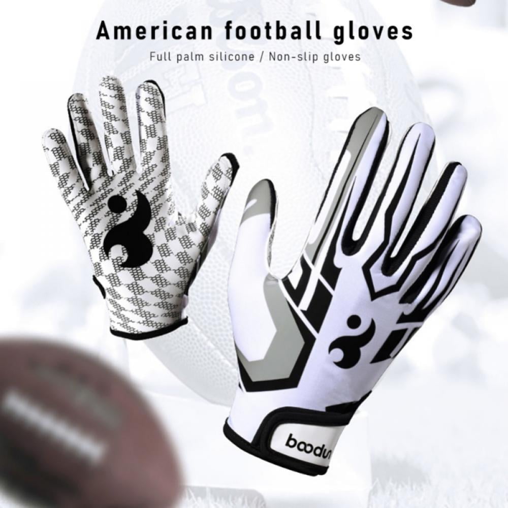 TAQCHA Villain Football Gloves - Tacky Grip Skin Tight Adult Football Gloves - Enhanced Performance Football Gloves Men - Pro Elite Super Sticky