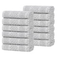 thumbnail image 2 of Superior Naples Viscose Cotton Blend Medium Weight Face Towels Washcloths, Set of 12, Platinum, 2 of 11