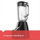 thumbnail image 4 of BLACK + DECKER Licuadora de 10 Velocidades, 550 Vatios, Frasco para Mezclar Vidrio de 50 oz (6,25 Tazas), BL2010BG, 4 of 8