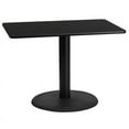 thumbnail image 2 of 24" X 42" Rectangular Black Laminate Table Top With Table Height Round Base - Table Height Restaurant Table, 2 of 4