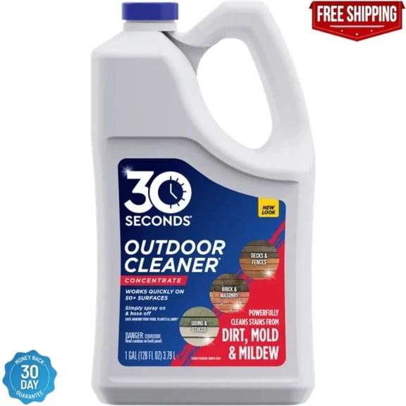 1 Gallon 30 SECONDS Outdoor Cleaner for Mildew, Mold and Algae Stains
