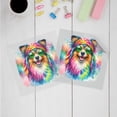 thumbnail image 3 of Hippie Miniature American Shepherd Portrait Watercolor Tie-Dye Vintage Styles Cutout Transfer Sticker MAS Dog Lover Gifts Transparent Decal Art Decor - 00014, 3 of 5