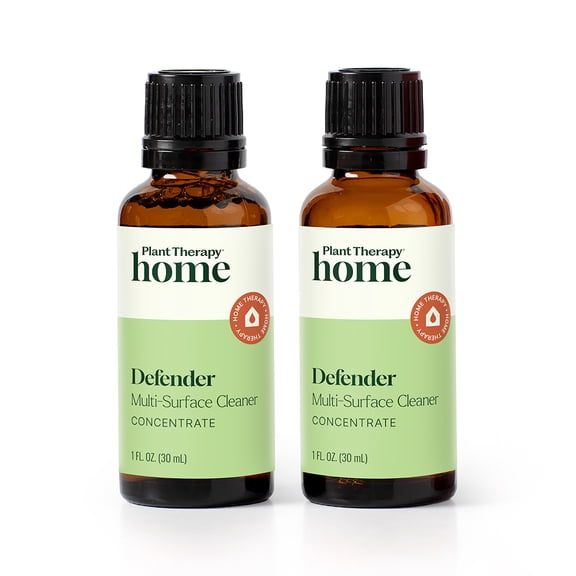 Plant Therapy Home Defender Blend All Natural Multi-Surface Cleaner Concentrate, Use to Clean Countertops, Stovetops, Tile, Microwave, 30 mL (2-Pack)