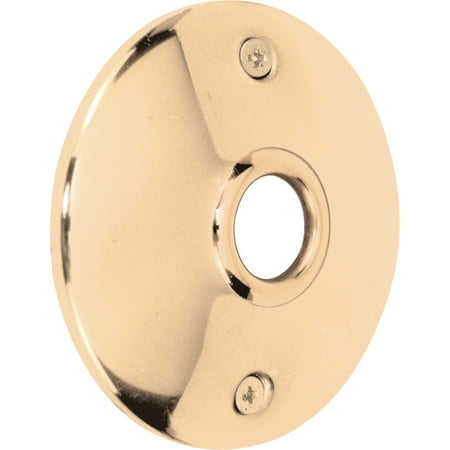 Door Knob Rosettes 3 in. Outside Diameter Polished Solid Brass (2-pack)