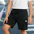 thumbnail image 2 of TinyBloomm Kids Boys Elastic Waistband Cargo Shorts Running Shorts Pull On Jogger Quick Drying Stretch Sports Shorts With Pockets, Size 7-8 Years, 2 of 9