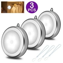 Battery Operated Motion Sensor Light Indoor, LED Closet Lights, Battery Night Light with Hanging rope, Stick on Wall Lamps for Pantry, Cabinet, Wardrobe, Kitchen, Stairs, Steps, Hallway 3pack