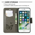 thumbnail image 2 of iPhone 8 Plus Wallet Case, iPhone 7 Plus Case, Dteck Embossed Butterfly Flip PU Leather Stand Wallet Case Cover For iPhone 8 Plus / 7 Plus, Gray, 2 of 5