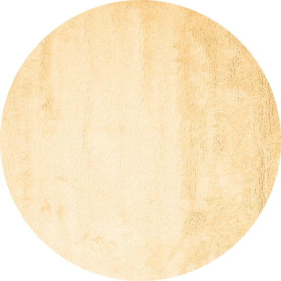 Ahgly Company Indoor Round Solid Brown Modern Area Rugs, 7' Round