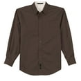thumbnail image 5 of Port Authority Long Sleeve Easy Care Shirt-6XL (Coffee Bean/Light Stone), 5 of 6