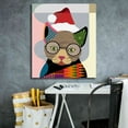 thumbnail image 5 of Epic Graffiti 'Santa Kitty' by Lanre Adefioyue, Canvas Wall Art, 26"x30", 5 of 8
