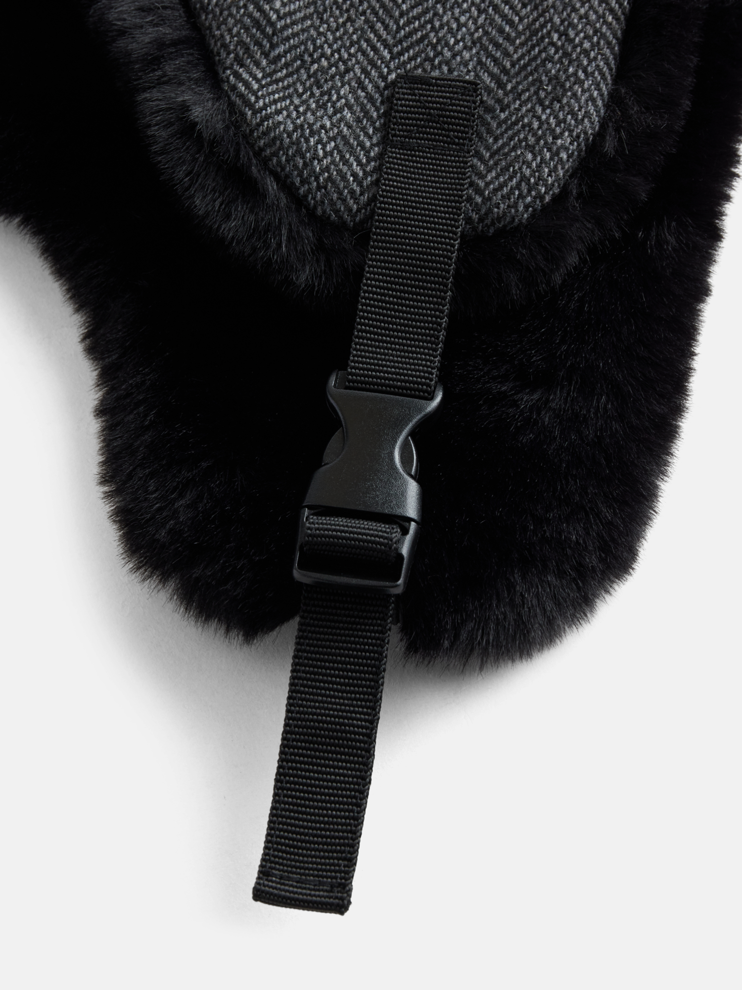 Ozark Trail Women's Faux Fur Trim Trapper Hat, Black