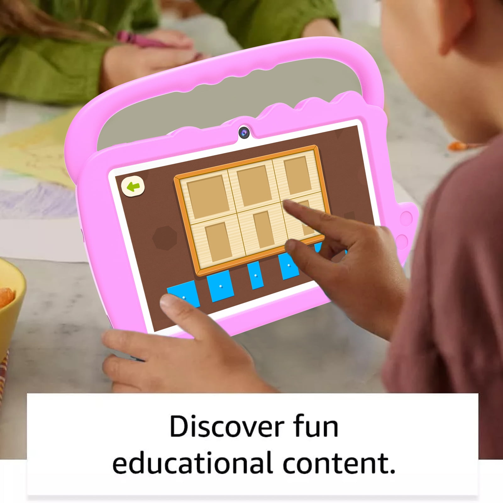 Kids Tablet, Toddler Tablet, 7" Tableta for Boys Girls, 32GB Android Tablet, 4GB RAM WiFi Dual Camera Safety Eye Protection Screen, Parental Control APP, Latest Model Kid Tablets. Pink