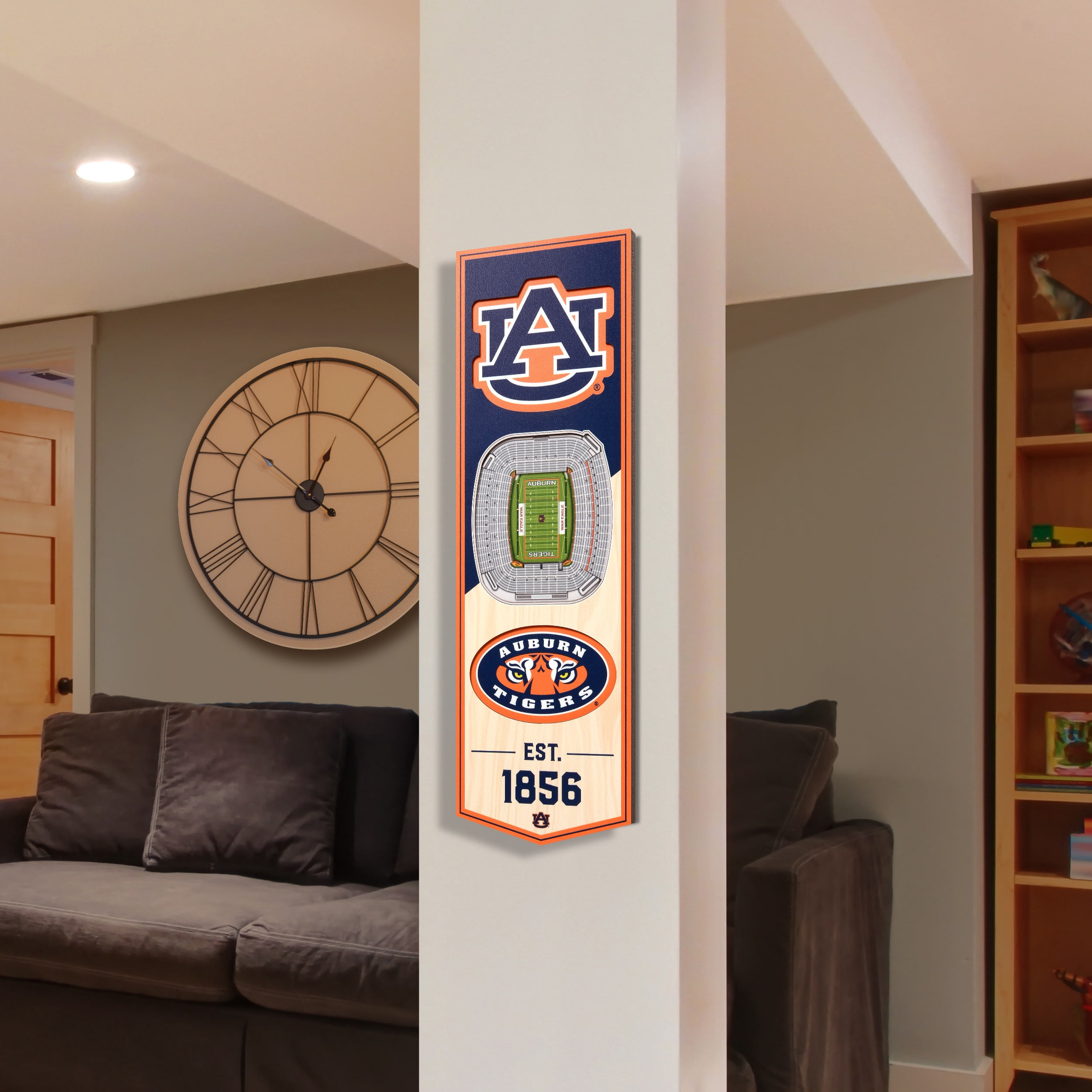 Auburn Tigers 6'' x 19'' 3D StadiumView Banner