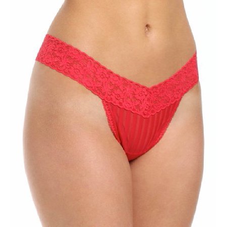 

Maidenform 2 Pack One Size for All Classic Rise Thong Teaberry Stripe