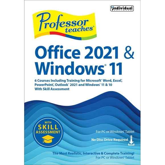 Professor Teaches Office 2021 & Windows 11 with Skill Assessment 6 Courses Tutorial Set [Digital Code]