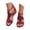 Wine, variant on Fiaer Women's Summer Casual Round Toe Wedge Sandals Fish Mouth Back Zipper Sandals Plus Size Solid Comfortable Outdoor Shoes 9