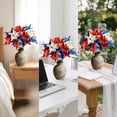 thumbnail image 4 of Yakvarog Patriotic Artificial Flowers, 13.4" Red White Blue Plastic Fake Bouquet for Party, Mantel, Independence Day Memorial Day Table Centerpiece 4th of July Decorations, 4 of 6