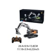 thumbnail image 3 of MMJ Remote Control Excavator Toy 6 Channel RC Construction Vehicle with Light Crawler Alloy 8.2x5.5x4.7in, 3 of 9