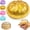 Golden, variant on Sugar Glitter Dumpling Squishy,Viral Bao Bun Squishy Dumling Mystery Box,Stress Relief Fidget Squeeze Toys for Holiday & Birthday Gifts (Golden)