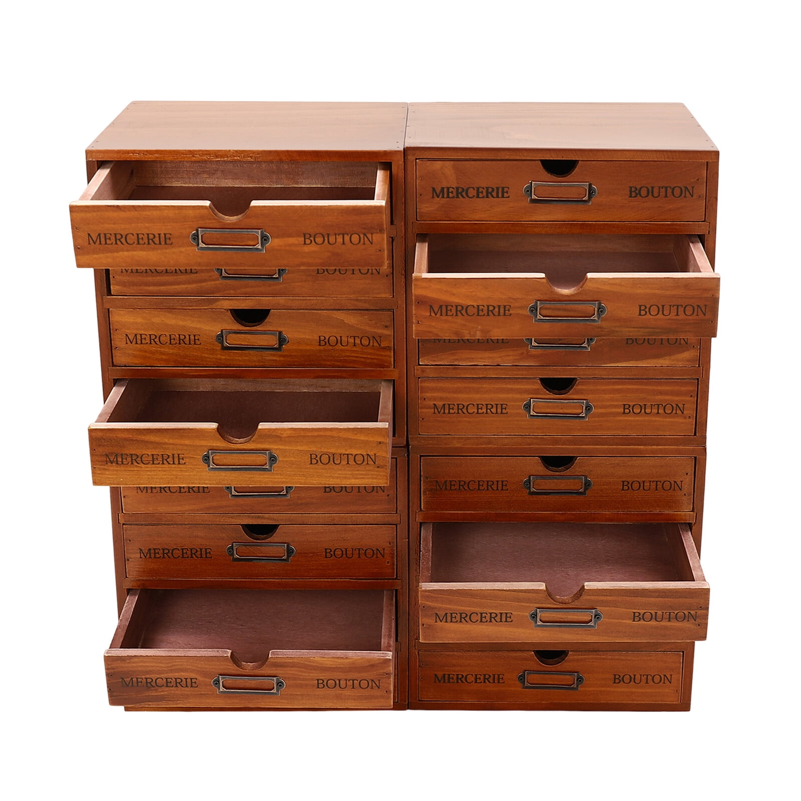 Sturdy Metal & Wood 16-Compartment Desk Organizer - Rust-Resistant Storage Solution for Office, Home & Classroom