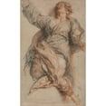 thumbnail image 2 of Charles De La Fosse 13x18 Black Ornate Wood Framed Double Matted Museum Art Print Titled - St. John the Evangelist (C. 1700-1702), 2 of 5