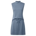 thumbnail image 6 of Women's Casual Half High Collar Vest And High Waist Skirt Pants Set Summer Outfits for Women Casual Outfits, 6 of 9