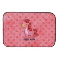 Caroline's Treasures Polkadot Horse Watercolor Dish Drying Mat